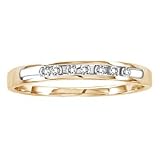 1/10 Carat Diamond 14k Yellow Gold Wedding Ring