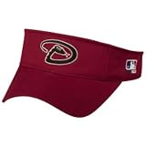 MLB ADULT Arizona DIAMONDBACKS Home Red VISOR Adjustable Velcro TWILL