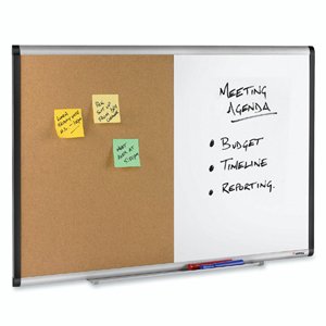 LLR69126 - Magnetic Dry-Erase/Bulletin Board, 3x2, Aluminum Frame