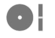 CRATEX RUBBERIZED ABRASIVE WHEELS 1X1/4 COARSE BOX OF 100