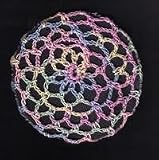 Pastels Multi Hair Net Crocheted Hair Bun Cover- LARGE