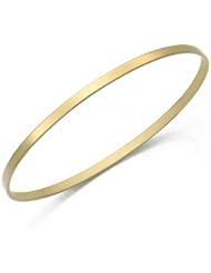 3mm Plain Flat Womens Gold Bangle