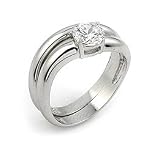 Curved CZ Wedding Set