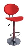 Red & Chrome Swivel Bar Kitchen Breakfast Stools Chair 055