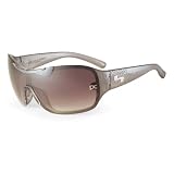 Sundog Iconic-Paula Creamer Signature Style Sunglasses with Gold-Gold Back Frame and Gradient Brown Flash Mirror Lens