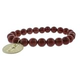 Eve's Addiction Genuine Carnelian Bead Soul Karma Bracelet