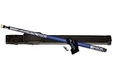 Players Billiard Cue and Matching Carrying Case Gift Set Orion Silver with Blue Waves