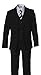 Boys Slim Fit Black Suit in Toddlers to Boys Sizing
