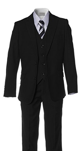 Boys Slim Fit Black Suit in Toddlers to Boys Sizing
