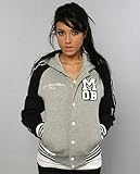 Married to the Mob The Varsity Bitch Jacket in Heather Gray,Light Jackets for Women