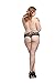 iCollection Women's Plus Size Scallop Lace Open Crotch Cheeky