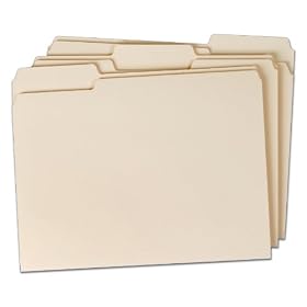 TOPS File Folders, Manila, Letter Size, 1/3 Cut Tabs, 12 Pack (TMM35010)