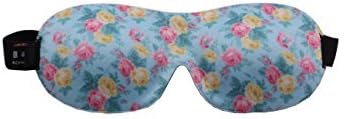 ELEGO TRADING Sleep Mask Super Lightweight Best Memory Foam Comfortable Sleep Eye Mask Contoured Sleeping Eye Masks With Velcro Strap Earplugs Best For Travel Shift Work Insomnia( flower 4 )