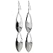 Double Drop Dangle Sterling Silver 925 Earrings title=