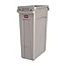 Rubbermaid FG354060GRAY Waste Container Slim Jim Gray 23Gal 4/Ca