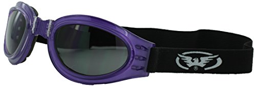 Global Vision Eyewear Adventure Purple Riding Goggles with Smoke Lenses