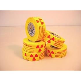 Fisherbrand Radioactive Tapes; Radiation symbol and caution, and printed headings