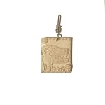Magnesite Pendant 02 Animal White Inca Design Wild Cat Carving Stone 2