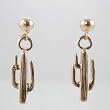 Saguaro Cactus Earrings in 14 Kt. Gold, #10426