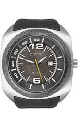 Diesel Men's DZ1276 Stainless Steel and Black Leather Watch