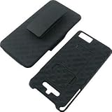 Superior Rubberized Hard Shell Case w/ Holster and Kickstand for Motorola DROID X