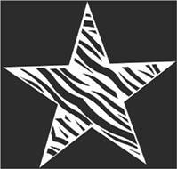 Zebra Print Star Die Cut Sticker - 5.5