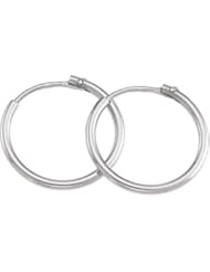 Platinum 17.50 MM Hoop Earrings