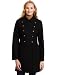 Tommy Hilfiger Women's Double Breasted Military Coat, Black, 4