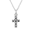 Sterling Silver Children's Woven Cross Necklace