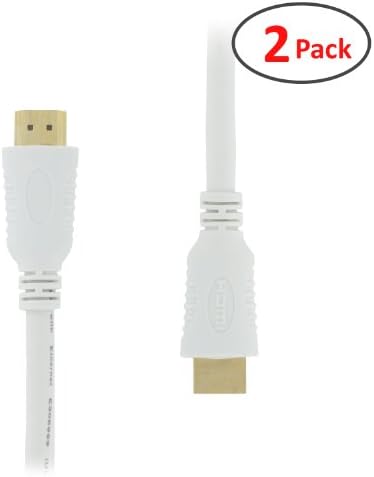 (2 Pack) 3 FT High Speed HDMI Cable with Ethernet (CL2 and FT4 Rated) - Supports 3D and Audio Return - Lifetime Warranty