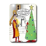 Rich Diesslins Funny Christmas Cartoons - Supermans Christmas - Light Switch Covers - single toggle switch