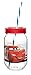 Zak! Designs Tritan Mason Jar Tumbler with Screw-on Lid and Straw featuring Disney Cars Graphics, Break-resistant and BPA-free Plastic, 19 oz.