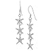 Sterling Silver Three Starfish Earrings title=