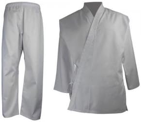 Black 7 oz Middleweight Karate Uniform, 5