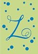 Monogram Polka Dot Regular Size Flag - Z