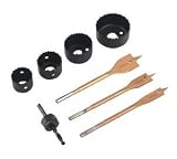Review Jack Sealey  / Flat Wood Boring Bit/Hole-Saw Set 8pc Titanium Coated Metric