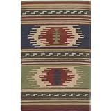 2'6 x 7'6 Flat-weaved Traditional Rug New Zealand Wool by Chandra Rugs