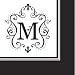 Monogram Black & White Cocktail Napkins - M