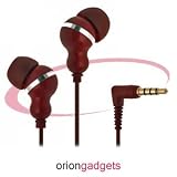 Handsfree Stereo Headset - OEM Original (HDW 16904-003) for Apple iPhone 4 (Burgundy)