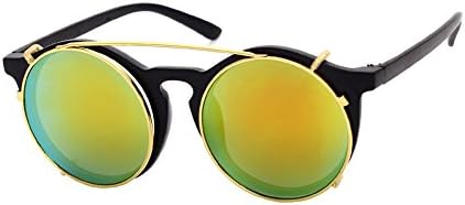 Fashion Small Retro Steampunk Circle Flip Up Glasses / Sunglasses - UV400