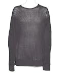 NSF Mens Pullover Crew Neck Mesh Sweater in Coast