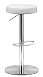ZUO Mellow Barstool, White