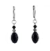 Earrings - E74 - Crystal Rice Drop ~ Jet Black