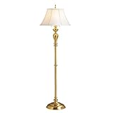 Kichler Lighting 74158 New Traditions 59.5-Inch Portable Twin Pull-Chain Floor Lamp, Westminster Brass with Ivory Soft Back Shade
