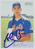 Angel Pagan, New York Mets, 2002 Bowman Heritage Autographed Card
