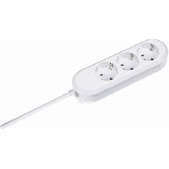 Bachmann 387.272 3-Fach-Tischsteckdose weiss mit Zuleitung 5m