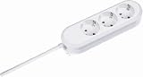 Bachmann 387.272 3-Fach-Tischsteckdose weiss mit Zuleitung 5m