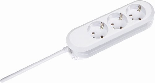 Bachmann 387.272 3-Fach-Tischsteckdose weiss mit Zuleitung 5m