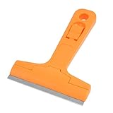 uxcell 壁床 スクレーパー オレンジ グリップ ステンレス鋼 刃 スクレーパー ウォール フロア クリーナー