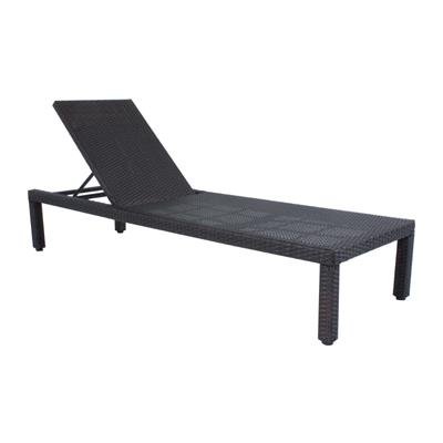 Luxus Sunlounger - Sonnenliege für den Garten aus Poly-Rattan mocca braun